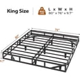 thumbnail image 6 of King Size Floating Bed Frames with LED Lights, Meral Platform Bed with Fabric Cover, Solid and Stable, Noise Free, No Box Spring Needed, 6 of 7