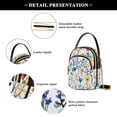 thumbnail image 4 of FORMRS Crossbody Bag for Women Quilted Travel Shoulder Cell Phone Purse with Chain Strap Handbag, Blue Wildflower Pattern, 4 of 7