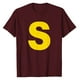 thumbnail image 1 of Camiseta de carnaval amarilla con la letra S - Corte ajustado, poliéster suave, transpirable, para primavera/verano/otoño - Tallas S-XXXL, 1 of 2