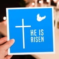 thumbnail image 7 of 3drose, Easter. Blue Sky, Cross, Dove, Drop of Christ Blood. He Is Risen, 12 Greeting Cards with Envelopes, 7 of 7