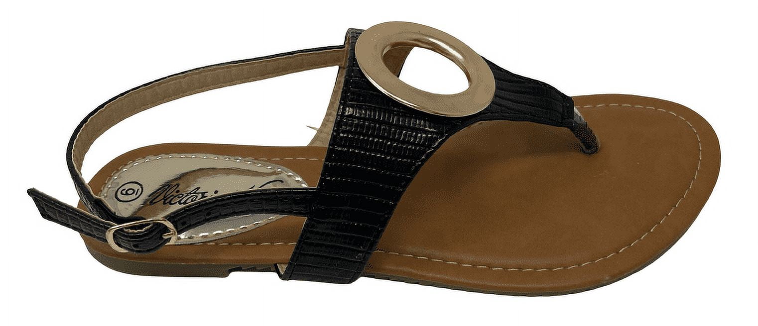 Victoria K Women's Gold Ring Sandals