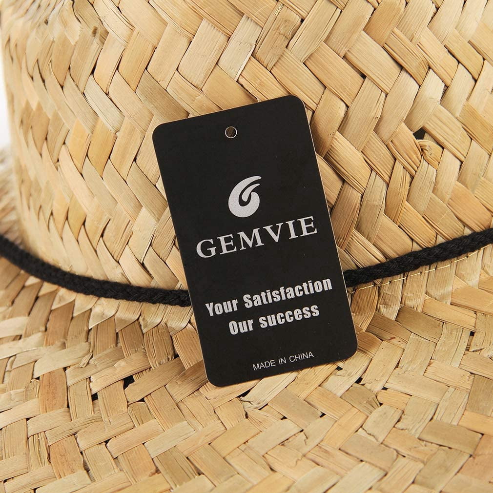 Beach Straw Hat Wide Brim Hand Woven 