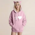 thumbnail image 4 of biudgviw Womens Hoodie Oversized Sweatshirts for Fall Winter Outfits Long Sleeve Cat Ear Pullover Casual Loose Tops with Pocket, 4 of 4