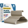 thumbnail image 1 of Perchas de plástico Lifemaster para ropa, resistentes, color marfil, paquete de 80, 1 of 9