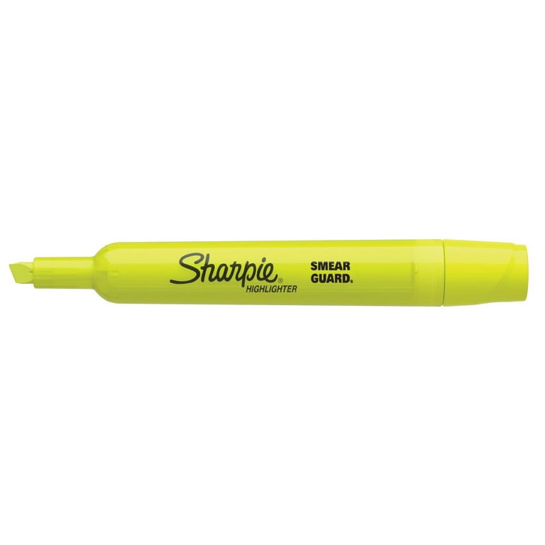 Sharpie Broad Point Tank Style Highlighters, Yellow - 12/Box 