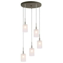 Woodbridge Lighting Elise 1-Light Opal Glass Cluster Pendant in Bronze/Nickel