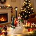 thumbnail image 5 of Light Up Christmas Mini Village Resin Figurine with Glowing Street Lamp - Holiday Desktop Ornament for Home and Office Decoration, Festive Photo Props & Christmas Gift, 5 of 7