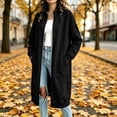 thumbnail image 4 of IUYRTFE Women Mid Length Zip Up Coat with Pockets for Winter Casual Daily Wear, 4 of 7