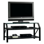 Sauder Beginnings Panel TV Stand for TVs up to 47", Black Finish