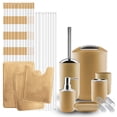thumbnail image 1 of Clara Clark Bathroom Accessory Set, Gold Bathroom Décor with Toothbrush Holder Set, Bathroom Curtains Shower Set, Bath Rug Set Included, 1 of 7