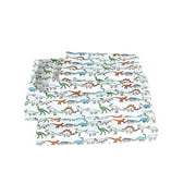 Luxury Home Collection 4 Piece Full Size Printed Sheet Set Dinosaur Multi Color For Kids