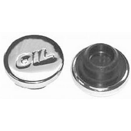 Chrome Oil Cap Cover - Racing Power Company R9787 Chrome Oil Filler Cap with Oil Logo