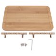 thumbnail image 1 of Bandeja para servir Bandeja rectangular de madera de bambú para el hogar, sencilla, con asa para comer, trabajar y almacenar, 1 of 8