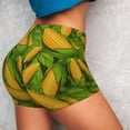 thumbnail image 2 of Sikiie Fresh Corn 1 Print Workout Shorts Women Scrunch Butt Gym Shorts Seamless High Waist Tummy Control Yoga Biker Athletic Shorts, 2 of 5