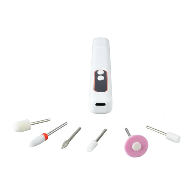 Taladro de uñas portátil multifuncional, juego de lima de uñas eléctrica para manicura, pulido y pulido