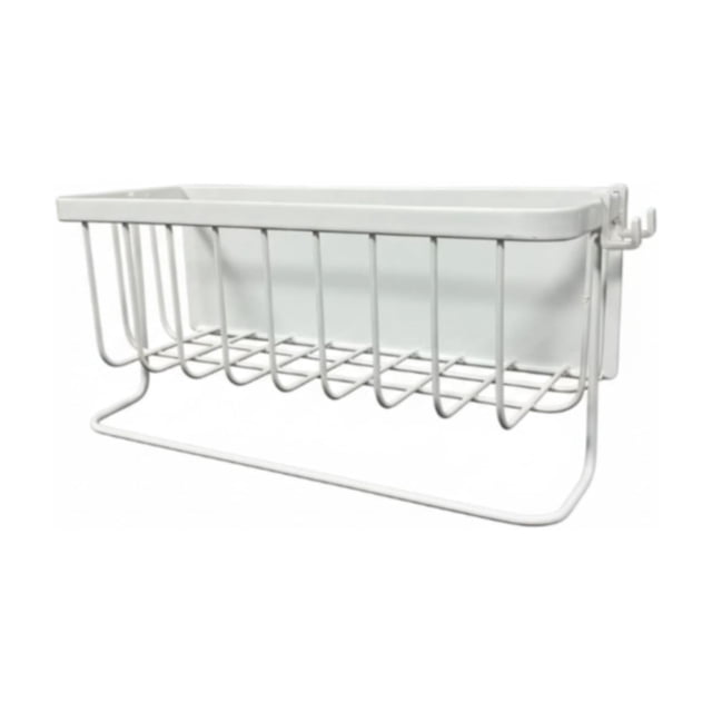 Estante para especias de acero inoxidable para refrigerador, organizador de cocina, estante para refrigerador Blanco