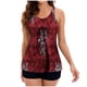 thumbnail image 4 of Traje de baño de 2 piezas para mujer qucoqpe, conjunto de tankini con pantalones cortos tipo bóxer, traje de baño de control adelgazante., 4 of 5