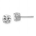 thumbnail image 6 of Sterling Silver 6.5mm Cubic Zirconia Stud Earrings, 6 of 6