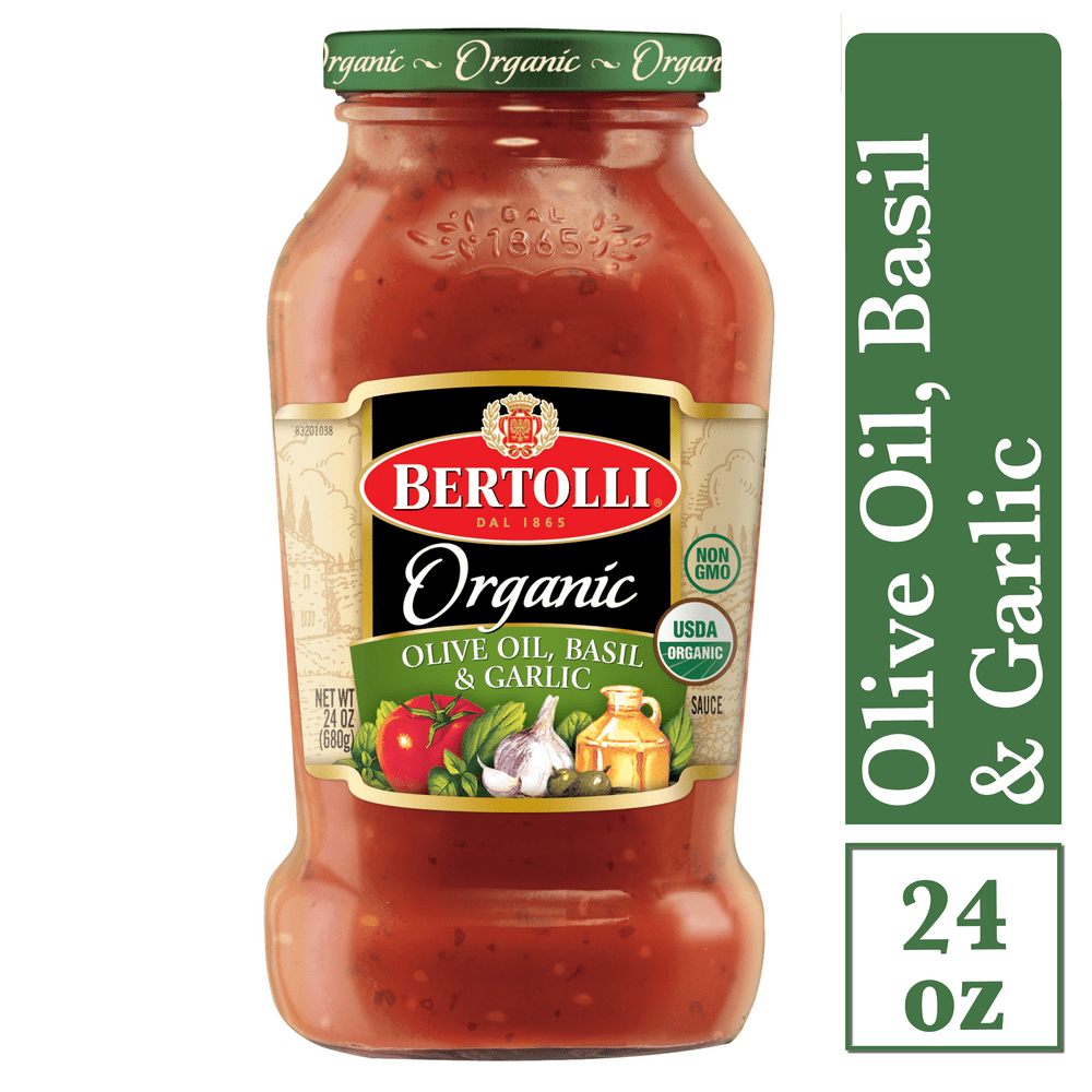 Bertolli Organic Traditional Olive Oil, Basil and Garlic Pasta Sauce 24