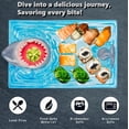 thumbnail image 3 of Shark Plates, Upgraded 3-in-1 Shark Sushi Plate, Shark Sushi Plate, Shark Plate with Sauce Compartment, Food Safe Material, Microwave/Oven/Refrigerator/Dishwasher Safe (Ellipse - A), 3 of 6