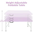 thumbnail image 7 of Outdoor Dining Table 4ft Light Purple Portable Folding Table Indoor&Outdoor Maximum Weight 135KG Foldable Table for Camping,Outdoor Coffee Table, 7 of 7