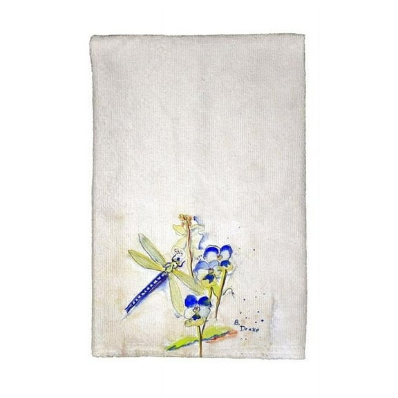 Betsy Drake KT387 Blue Dragonfly Kitchen Towel