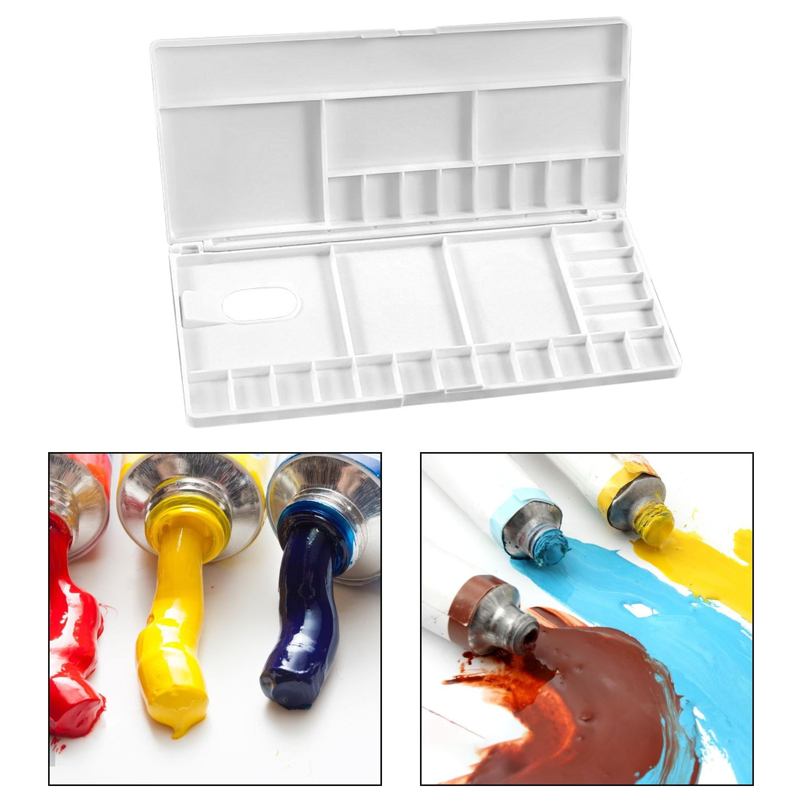 Palette Aquarelle Avec Couvercle - 24 Puits - Boîte De Rangement Peinture - Pour Aquarelle, Acrylique, Gouache