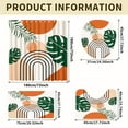 thumbnail image 2 of Dznils Abstract Boho Fabric Shower Curtain and Rug Sets, 16pc Modern Bathroom Sets, Brown, 72" x 72", 2 of 10