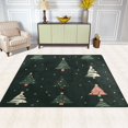 thumbnail image 2 of Yayeee Area Rugs for Living Room 6.7'x4.8' Non Slip Washable Bedroom Floor Carpet, Green Christmas Trees, 2 of 5