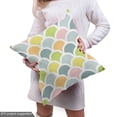 thumbnail image 5 of Ambesonne Abstract Fabric by the Yard Upholstery, Half Circles in Pastel, 3 Yards, Multicolor, 5 of 5