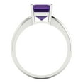 thumbnail image 4 of Solitaire Engagement Ring for Women - 2ct Natural Amethyst in 18K White Gold Promise Ring, 4 of 6