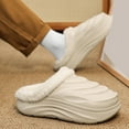 thumbnail image 3 of Pandaie Womens Mens Lined Clogs Waterproof Platform Winter Cloud Slippers Non Slip House Garden Shoes Indoor Outdoor Slide Mules Khaki 10.5, 3 of 7