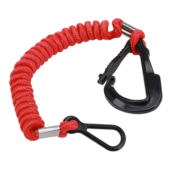 Boat Emergency Stop Lanyard Marine Rope Kill Switch Supplies for Safety Engine Red