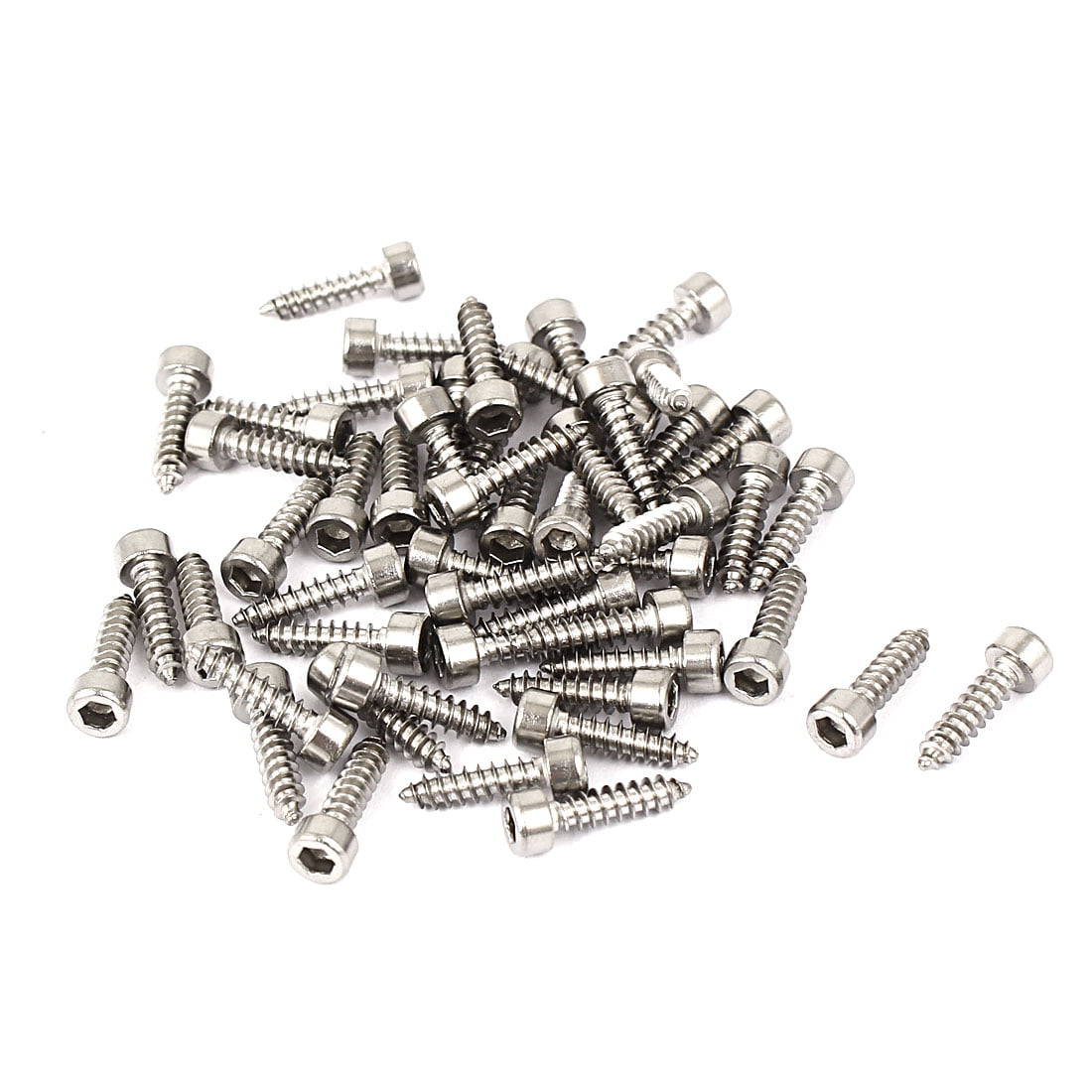 M2x10mm Stainless Steel Hex Drive Head Cap Self Tapping Drilling Screws 50pcs