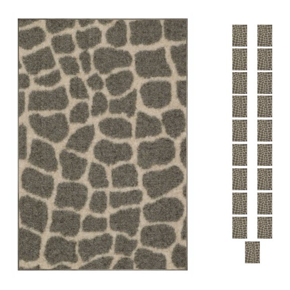 Furnish My Place Crocodile Lounge Around Area Rug, Animal Print Area Rug, Pet-Friendly Rug, Baby Nursery Mat, Indoor Rug, Perfect for Living Room, Playroom, 2' x 4' Rectangle - Set of 20