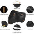 thumbnail image 3 of Cubierta de motocicleta pequeña resistente, cubierta de protección para exteriores, impermeable y duradera para todas las estaciones, con almacenamiento con orificios de bloqueo, 3 of 5