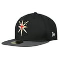 thumbnail image 3 of Men's New Era Black/Gray Vegas Golden Knights Mesh Crown Two-Tone 59FIFTY Fitted Hat, 3 of 5