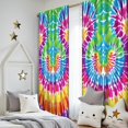 thumbnail image 5 of Blackout Kids Curtains,Colorful Rainbow Tie Dye Spiral Pattern Childrens Insulated Curtains Set Of 2,Bedroom Essentials,Toddler Room Decor 52"x84", 5 of 5