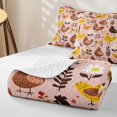 thumbnail image 4 of Erosebridal Cartoon Rooster Chicken Quilt Full, Rustic Farmhouse Animal Full Bedspread Sets, 3 Pieces 1 Quilt and 2 Pillowcases, 4 of 7