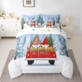 thumbnail image 2 of Homewish Kids Kawaii Gnome Bedding Comforter Set 7 Pieces, Cartoon Christmas Style Full Bedding Set, Teens Kids Boys Girls Reversible Fitted Sheet Flat Sheet, Breathable Home Decor, 2 of 7
