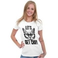 thumbnail image 4 of Cat with Glasses Let's Get Cray Funny Womens Slim Fit Graphic Tee Brisco Brands S, 4 of 5