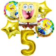 thumbnail image 3 of Juego de 6 globos de Bob Esponja y Patricio, globos de helio para fiesta de cumpleaños, suministros para fiesta de baby shower para niño y niña, 3 of 5