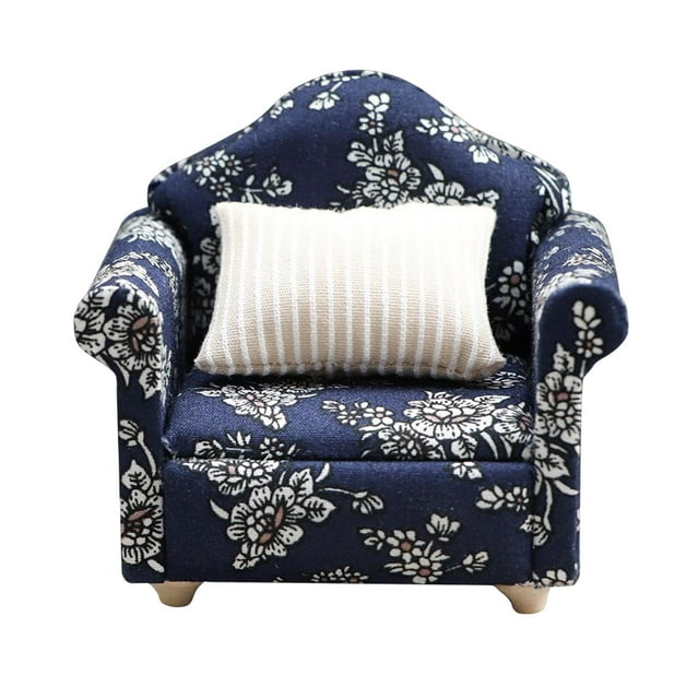 TISHITA 1:12 Dollhouse Miniature Sofa Miniature Scene Model for Living Room Bedroom single