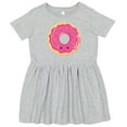 thumbnail image 3 of Inktastic Hot Pink Donut Girls Toddler Dress, 3 of 5