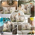 thumbnail image 5 of Easter Decorative Throw Pillow Covers 18x18 Inch Set of 2 Easter Bunny Home Decor Pillow Cases for Couch, Floral Butterfly Leaves Cushion Case for Living Room Bedroom Bed Car Chair, 5 of 9