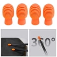 thumbnail image 4 of 4pcs Silicona Head Sleeve Rubber Case Cover Naranja shamjiam Mangas de cabeza de baqueta, 4 of 9