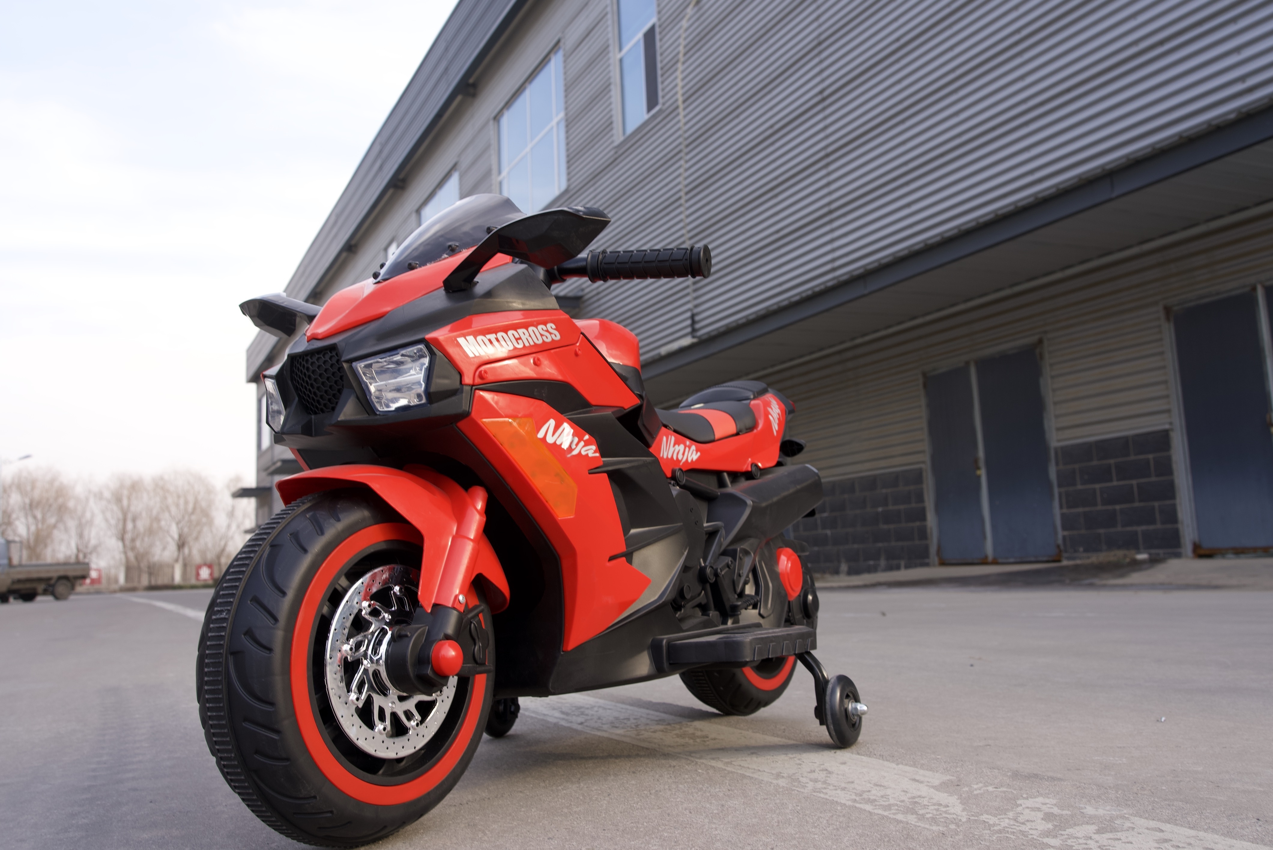 Werseon 12V Motorcycle for Kids, Electric Motorcycle with LED Lights Ride on Motorcycle, Red