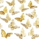 thumbnail image 1 of 96 Decoraciones de Pared de Mariposas - Pegatinas Metálicas 3D para Fiestas, Bodas y Decoración de Habitaciones, Color Dorado, 1 of 7