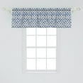thumbnail image 2 of Ambesonne Ethnic Window Valance, Scales Stripes Grunge, 54" X 18", Navy Blue and Cream, 2 of 3