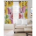 thumbnail image 2 of Farmhouse Sunflowers Blackout Curtains for Bedroom Living Room Darkening Curtains 63 Inches Long Spring Country Watercolor Pig Floral Window Curtain 2 Panels Set Window Treatment Drapes 42"x63", 2 of 9